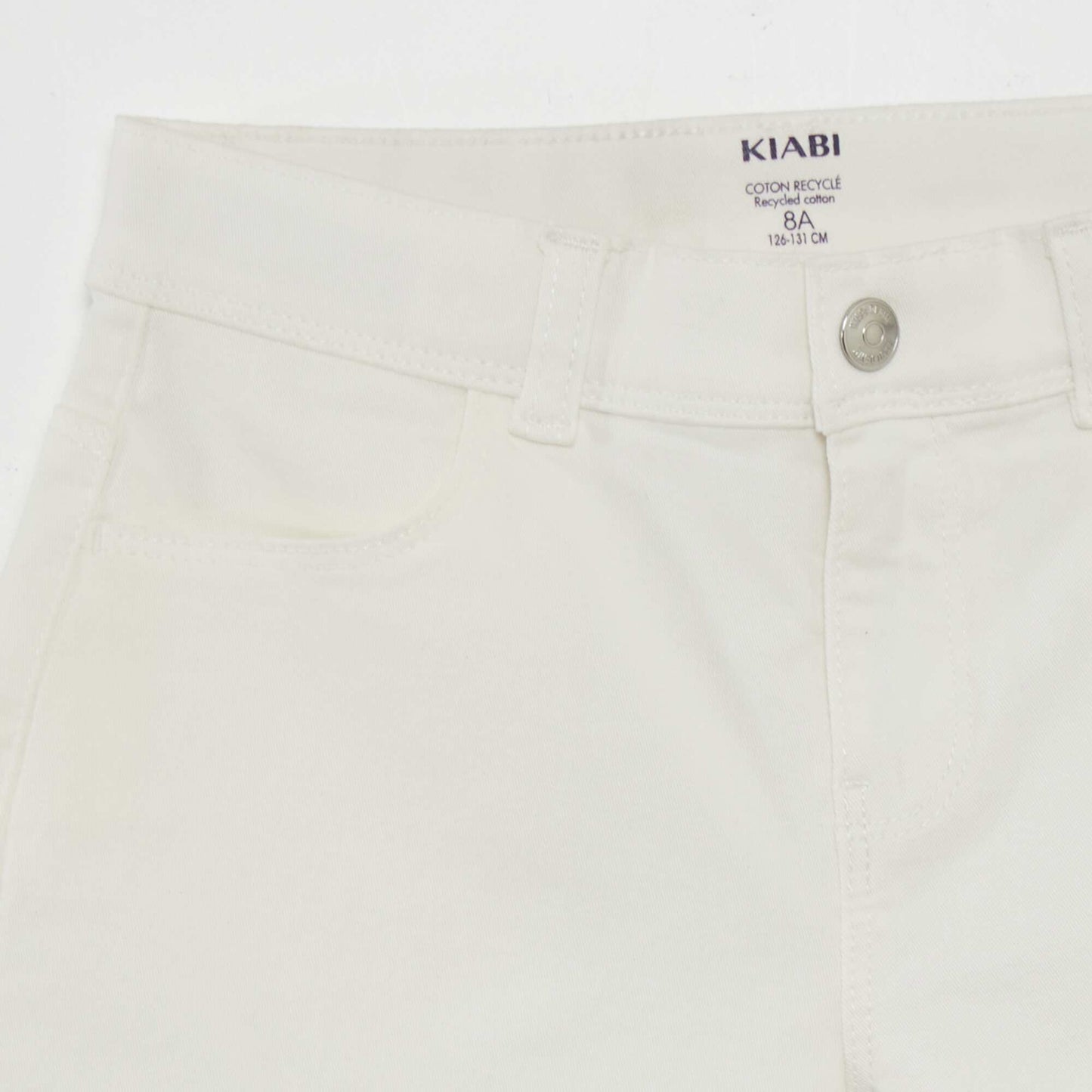 Short en twill blanc