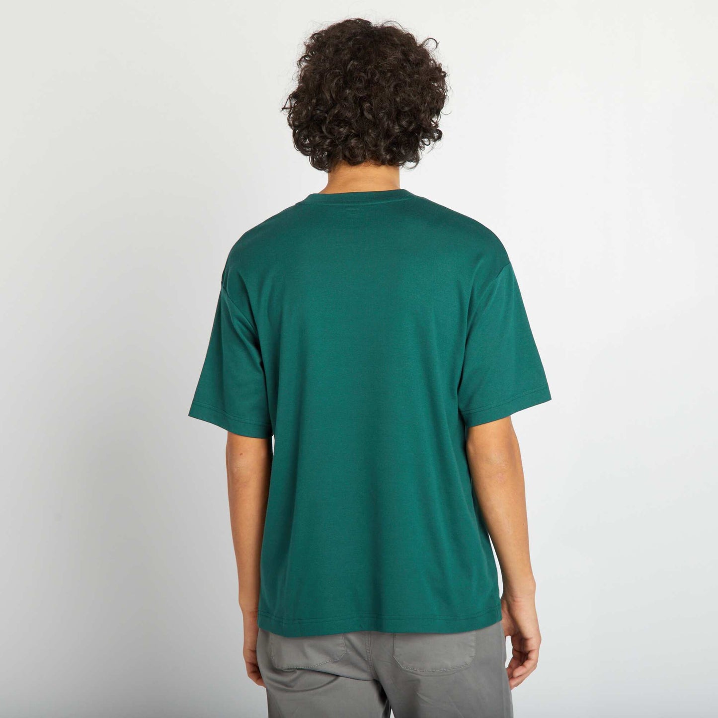 T-shirt col rond en coton VERT