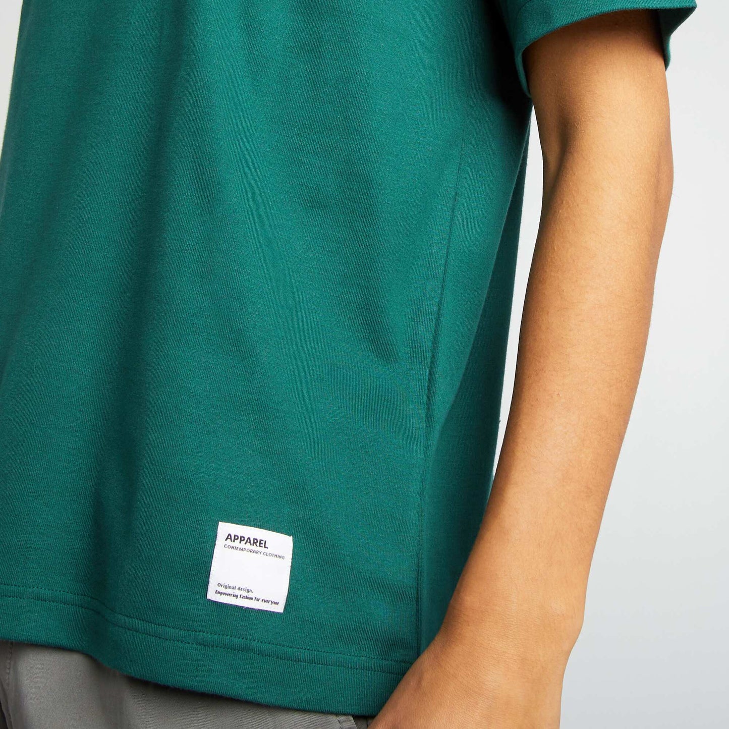 T-shirt col rond en coton VERT