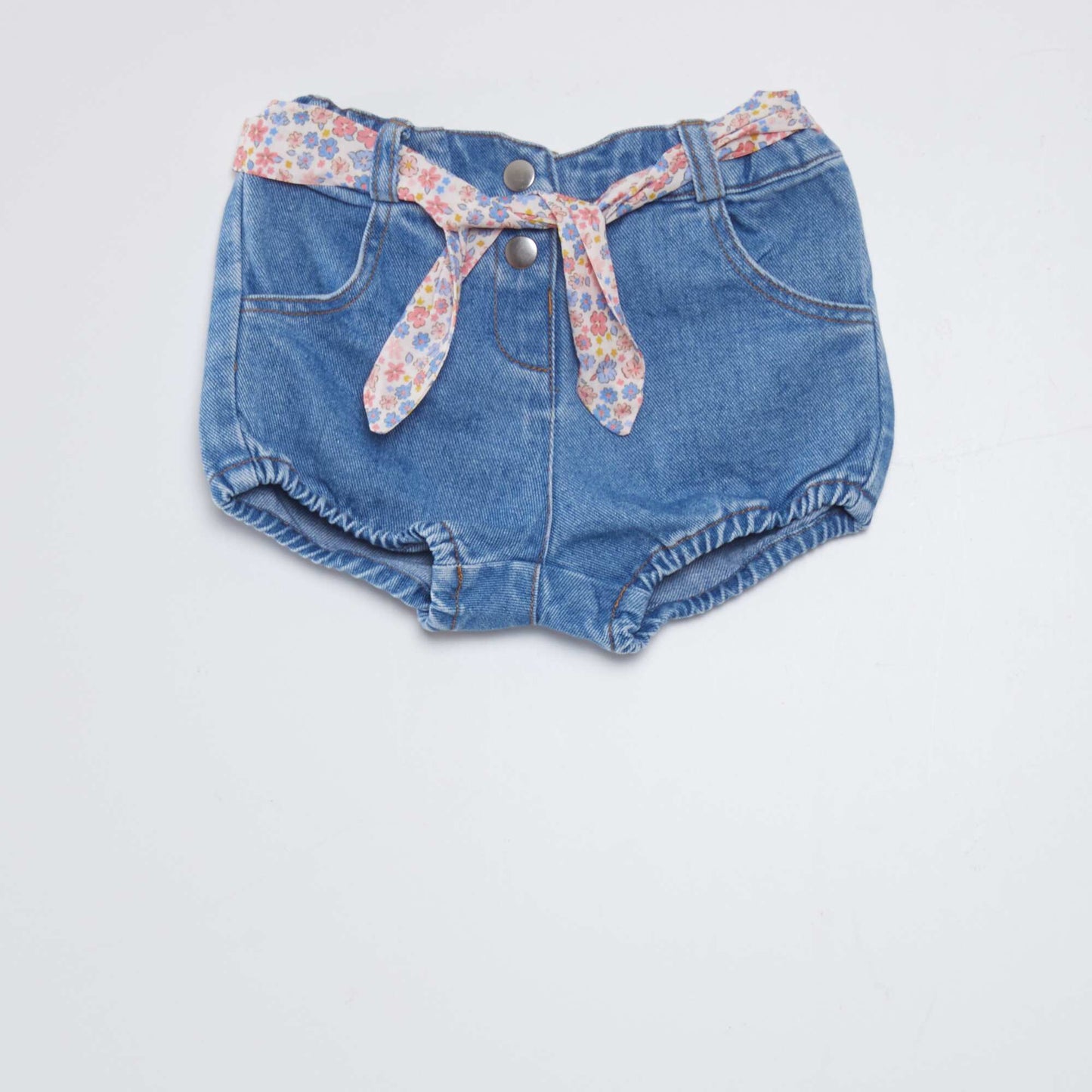 Short en jean BLANC