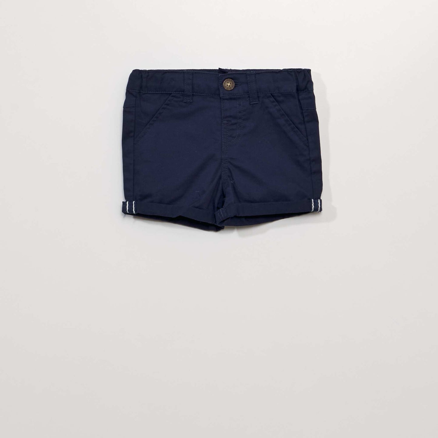 Ensemble 2 pi ces - Tee-shirt esprit polo + short en twill BLEU