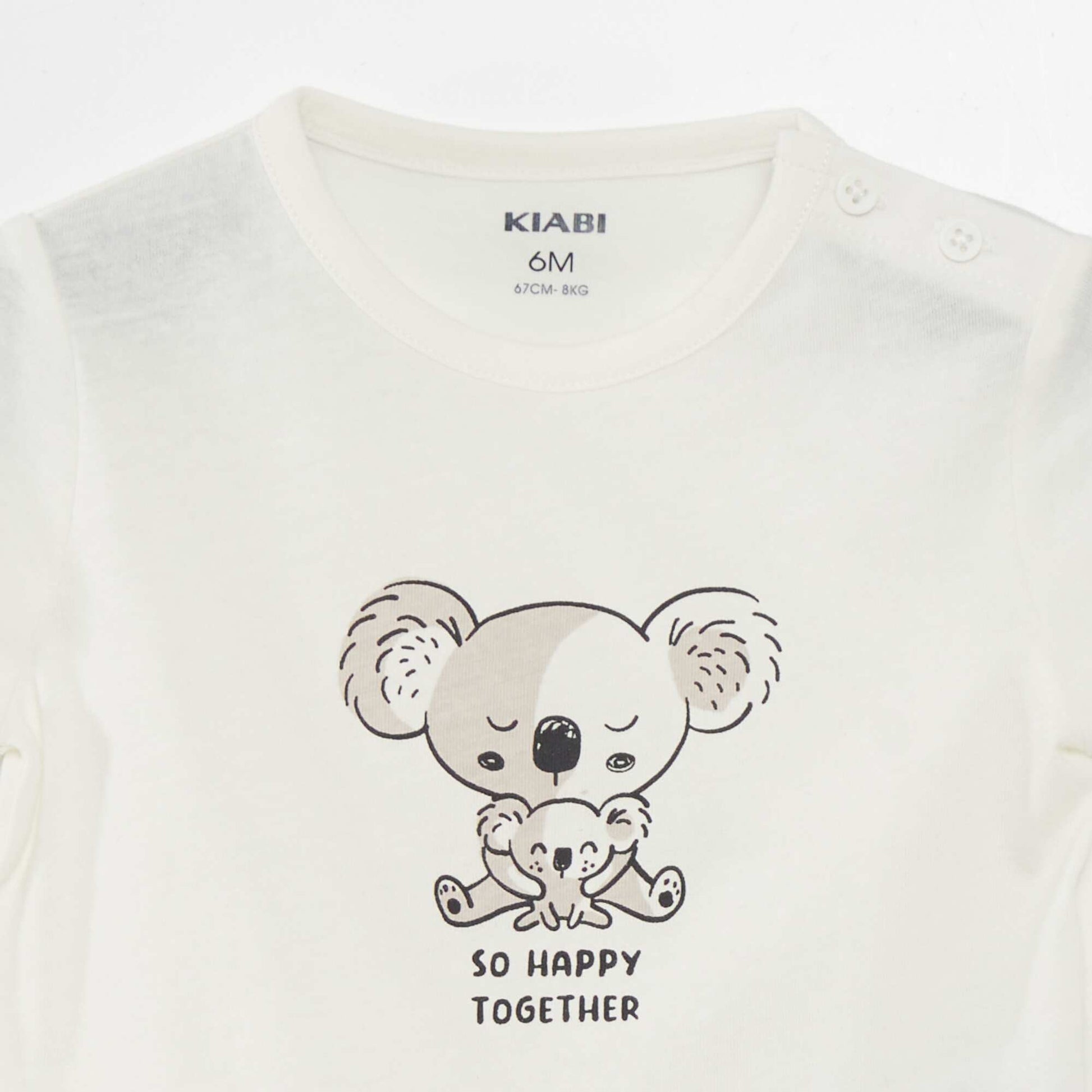 T-shirt manches courtes imprim Blanc