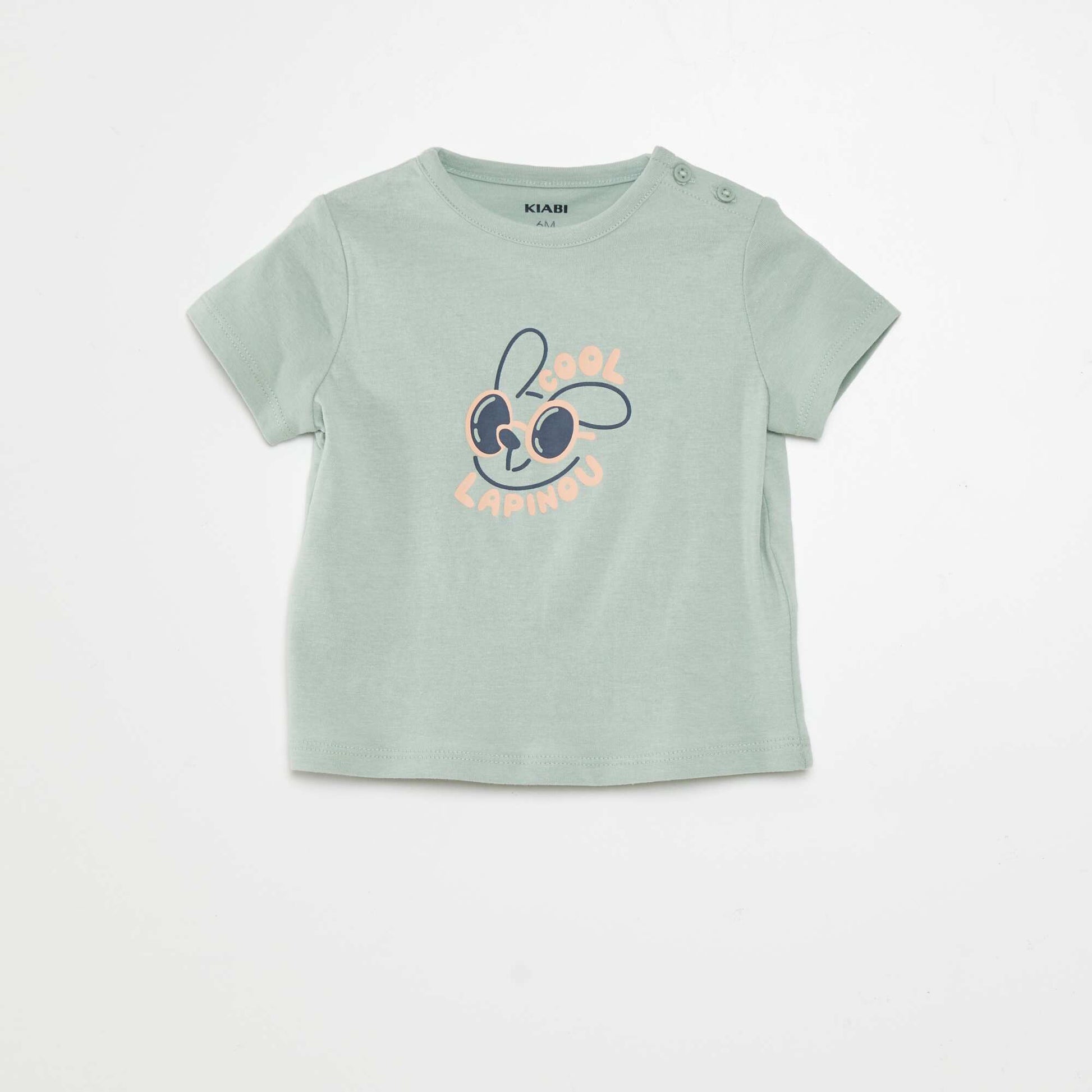 T-shirt manches courtes imprim Vert