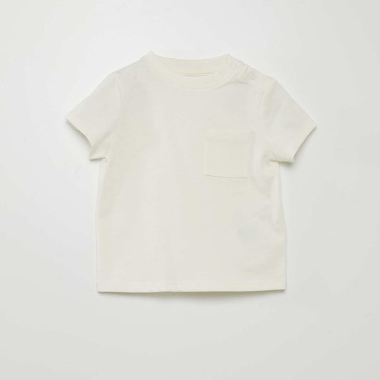 T-shirt   manches courtes avec poches blanc