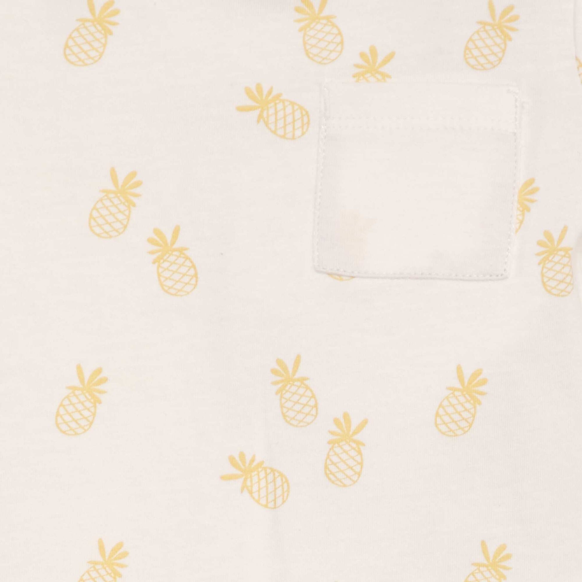 T-shirt imprim poche Blanc pine