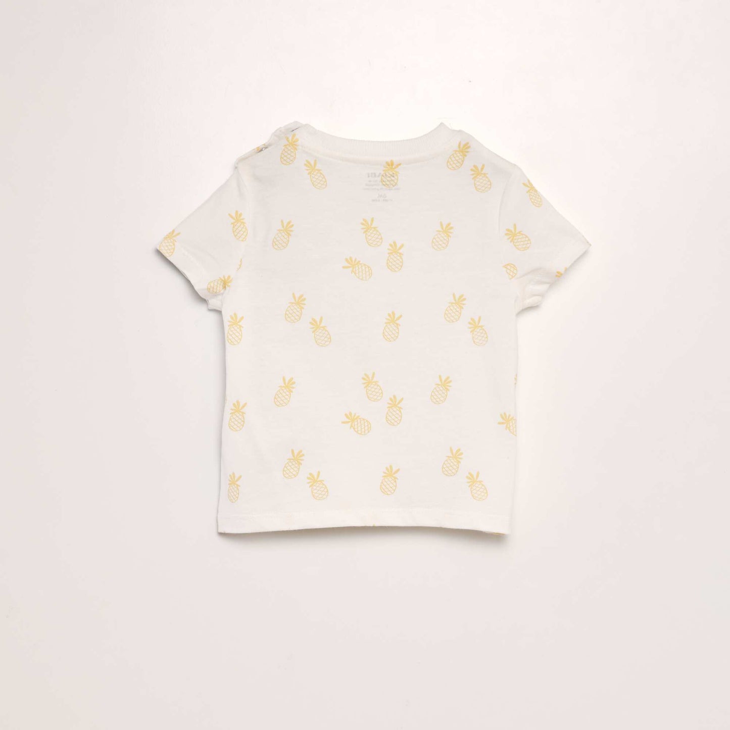 T-shirt imprim    poche Blanc pine