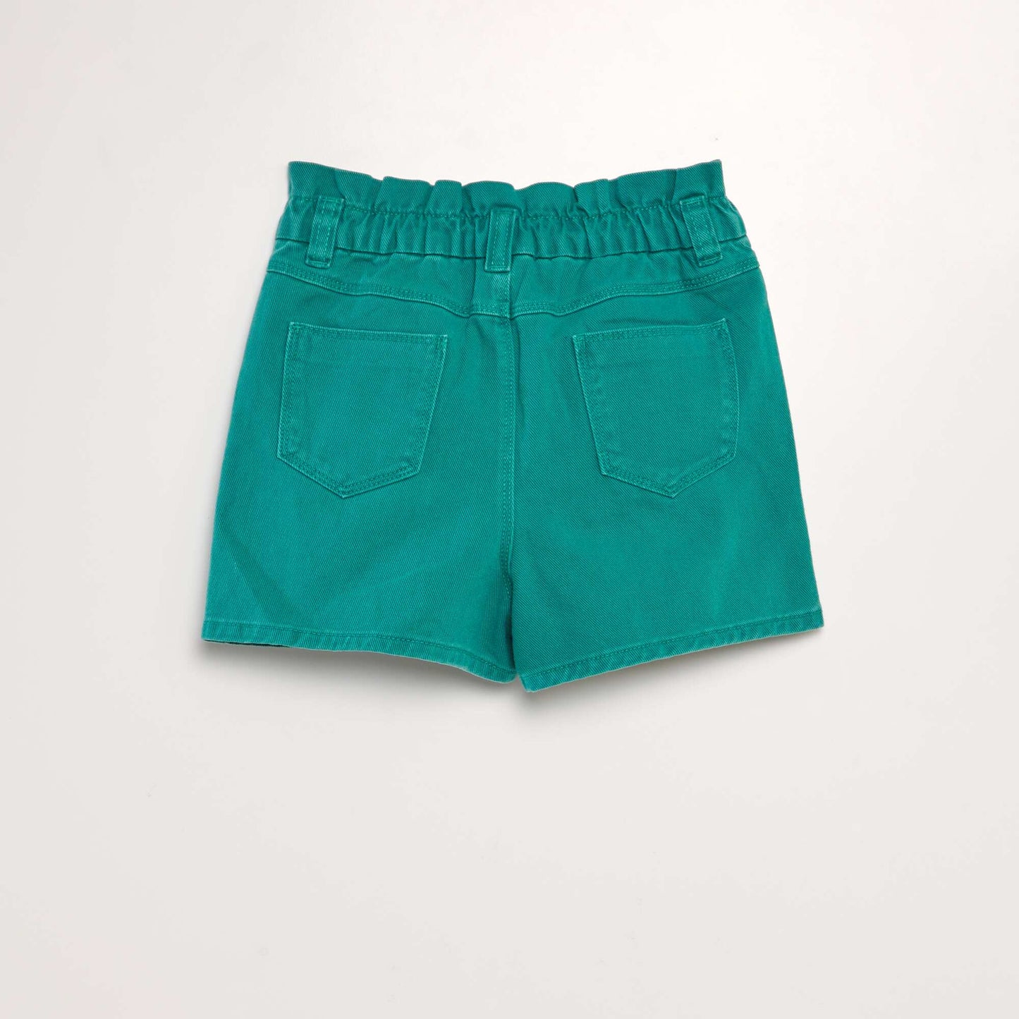 Short en denim color Vert