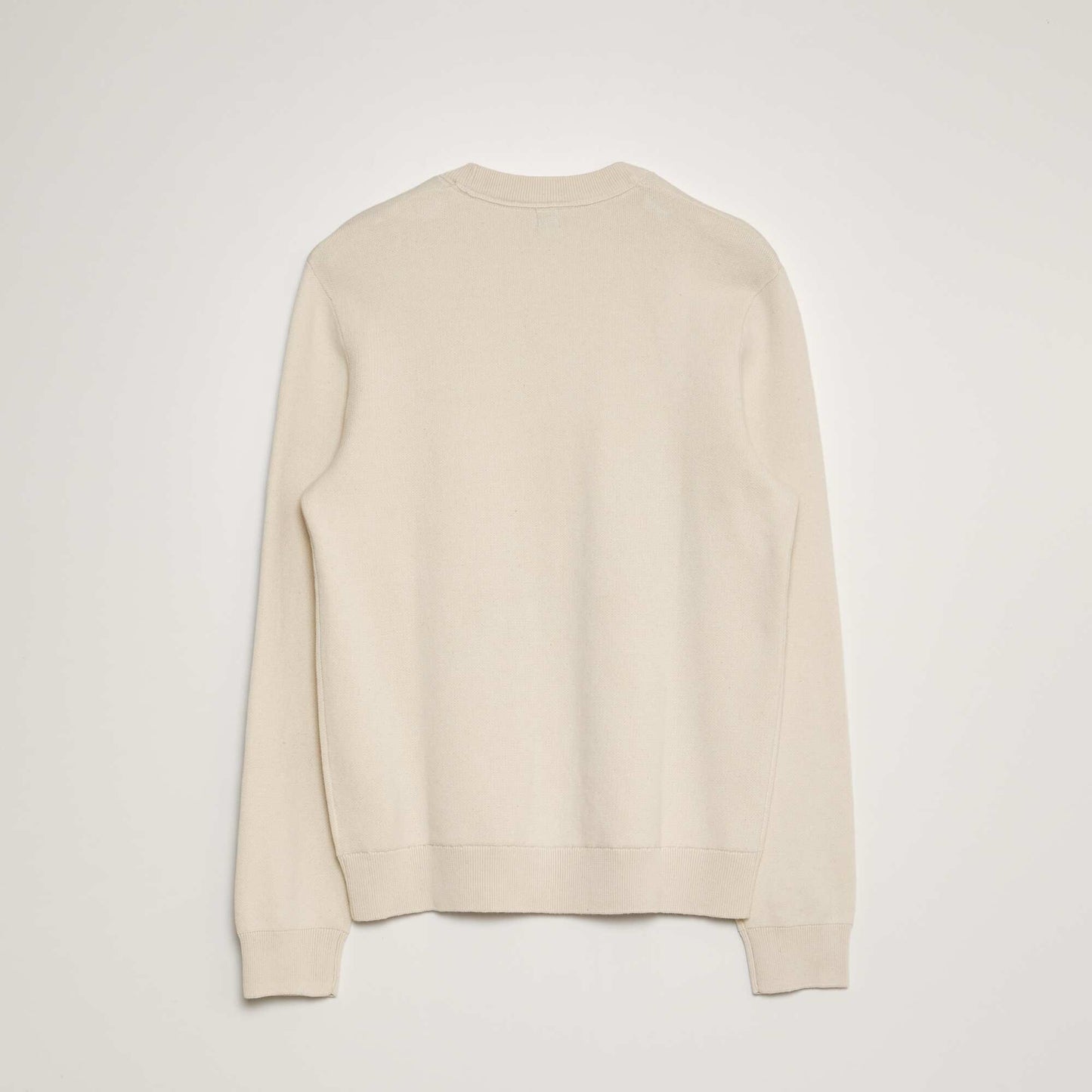 Pull en maille   col rond Blanc