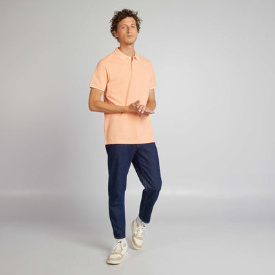 Polo en piqu de coton Orange