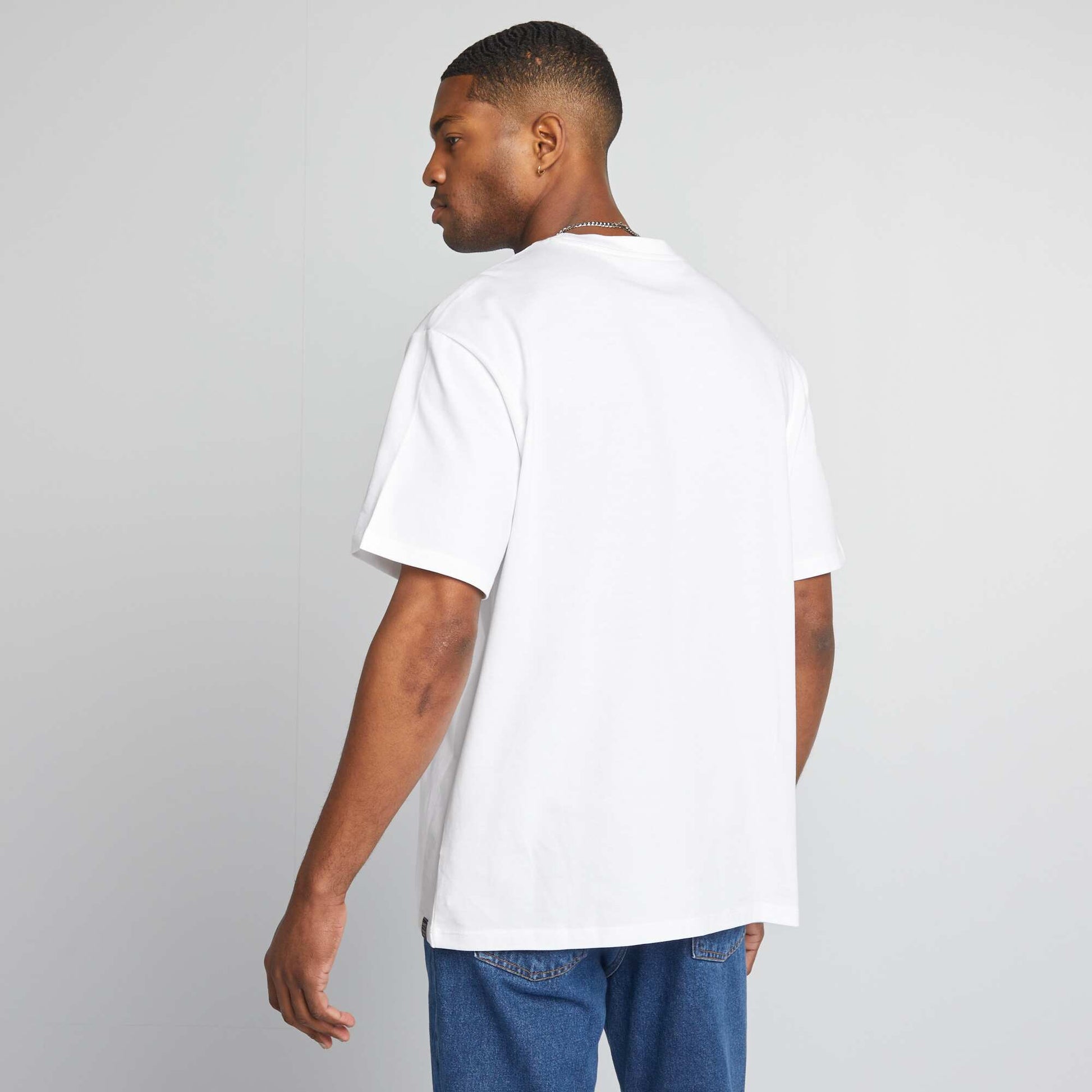 T-shirt en coton uni blanc