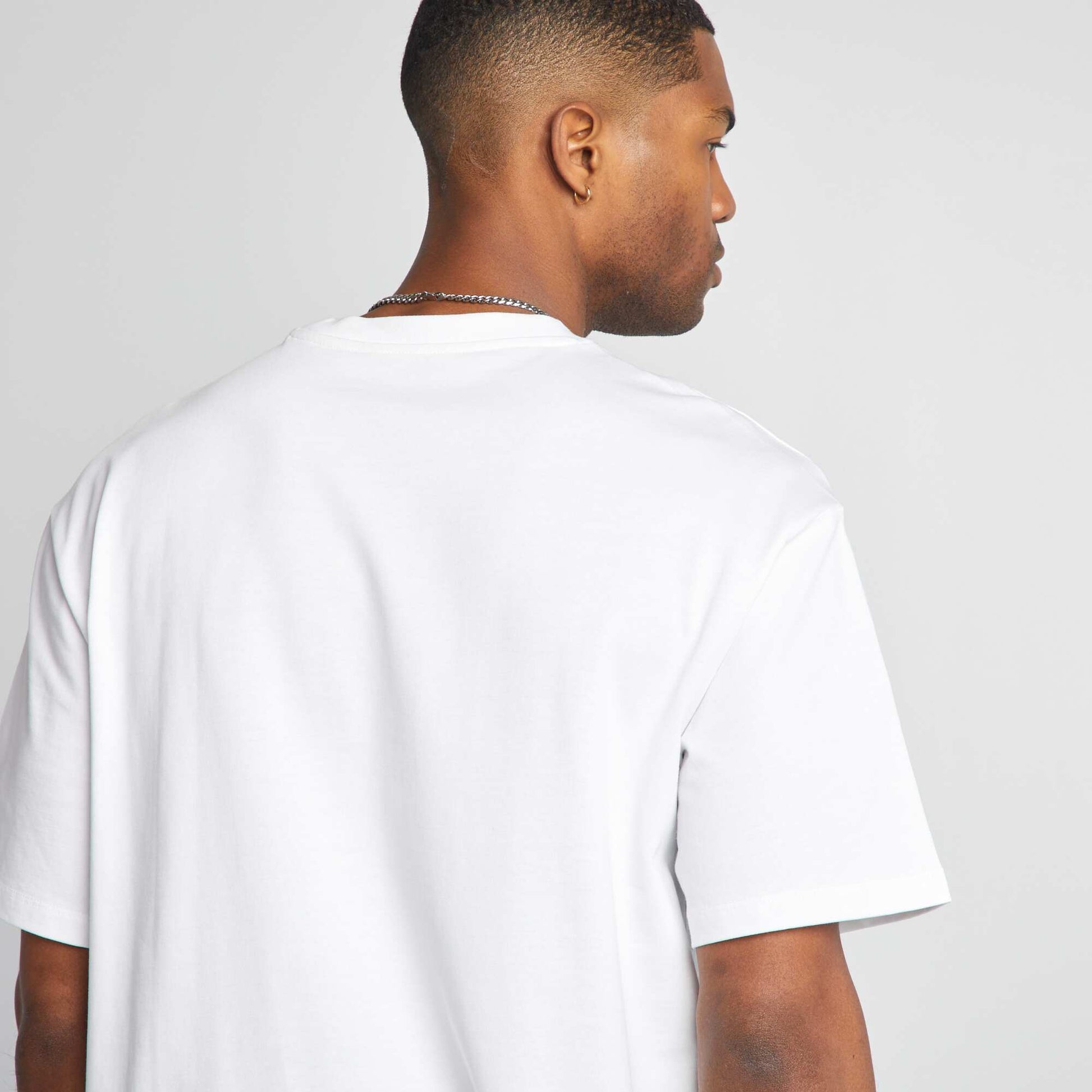 T-shirt en coton uni blanc