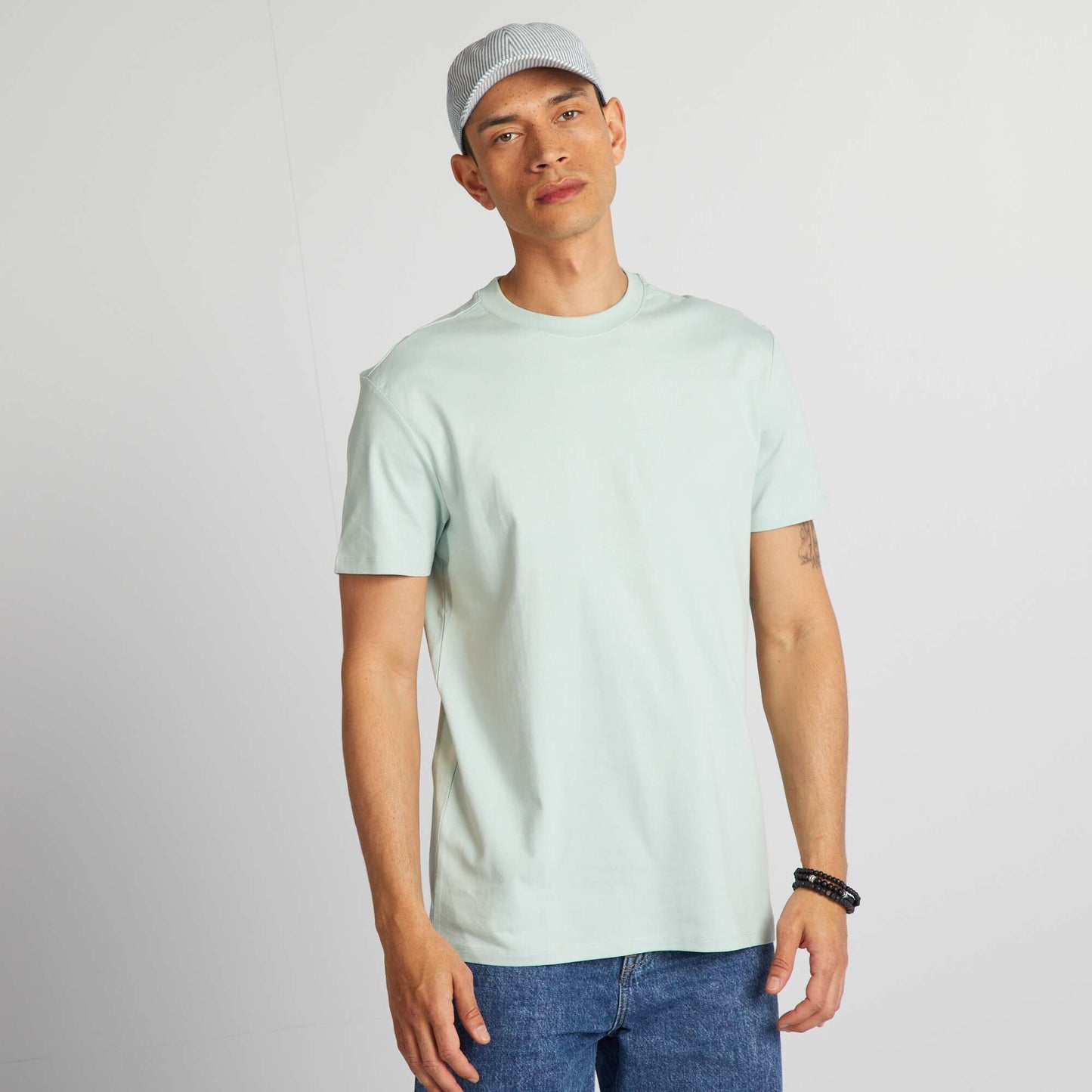 T-shirt   col rond en coton - Tough Cotton  bleu