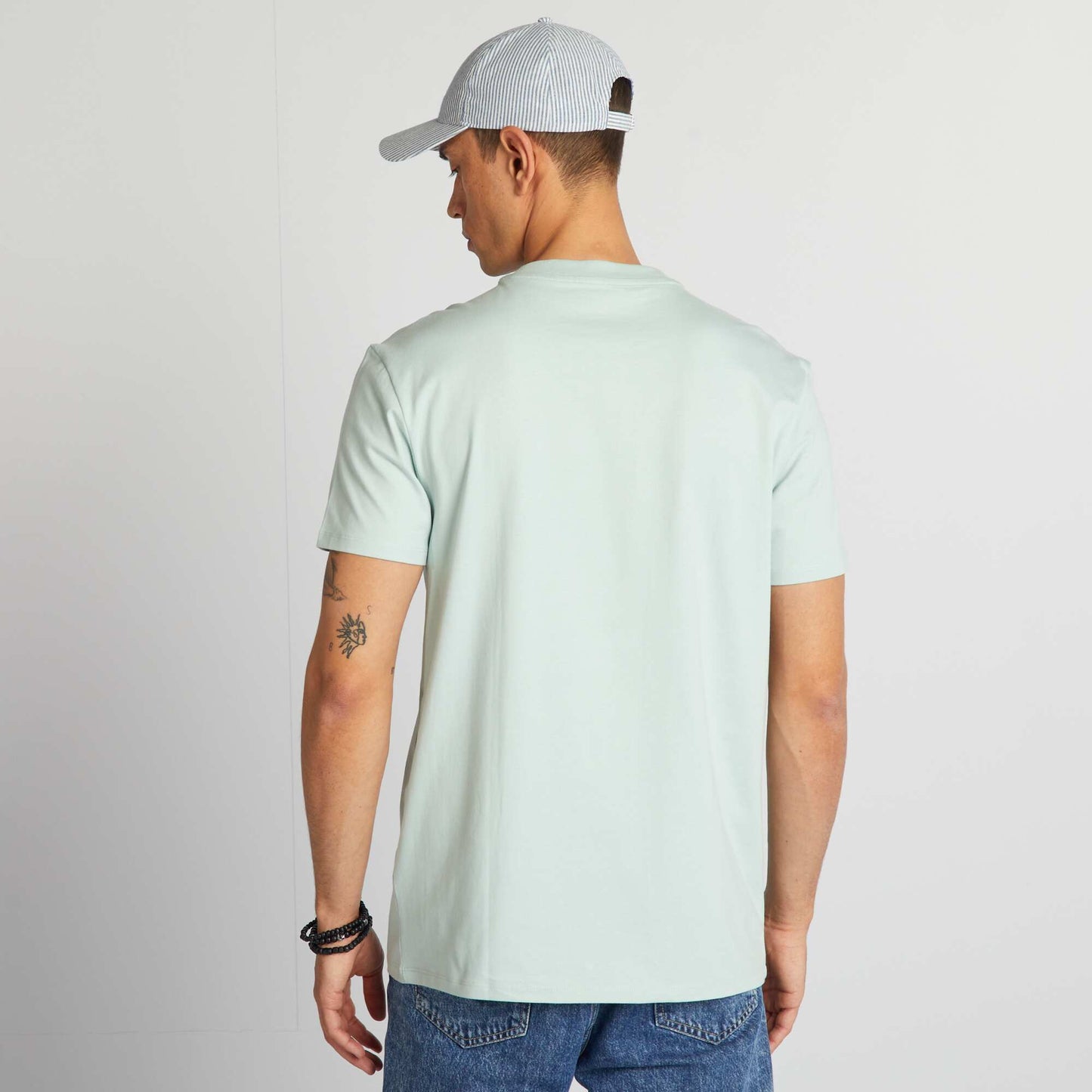 T-shirt   col rond en coton - Tough Cotton  bleu