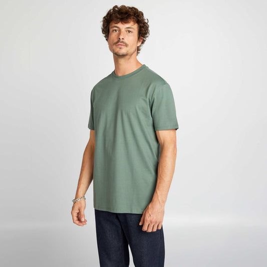 T-shirt   col rond en coton - Tough Cotton  Vert