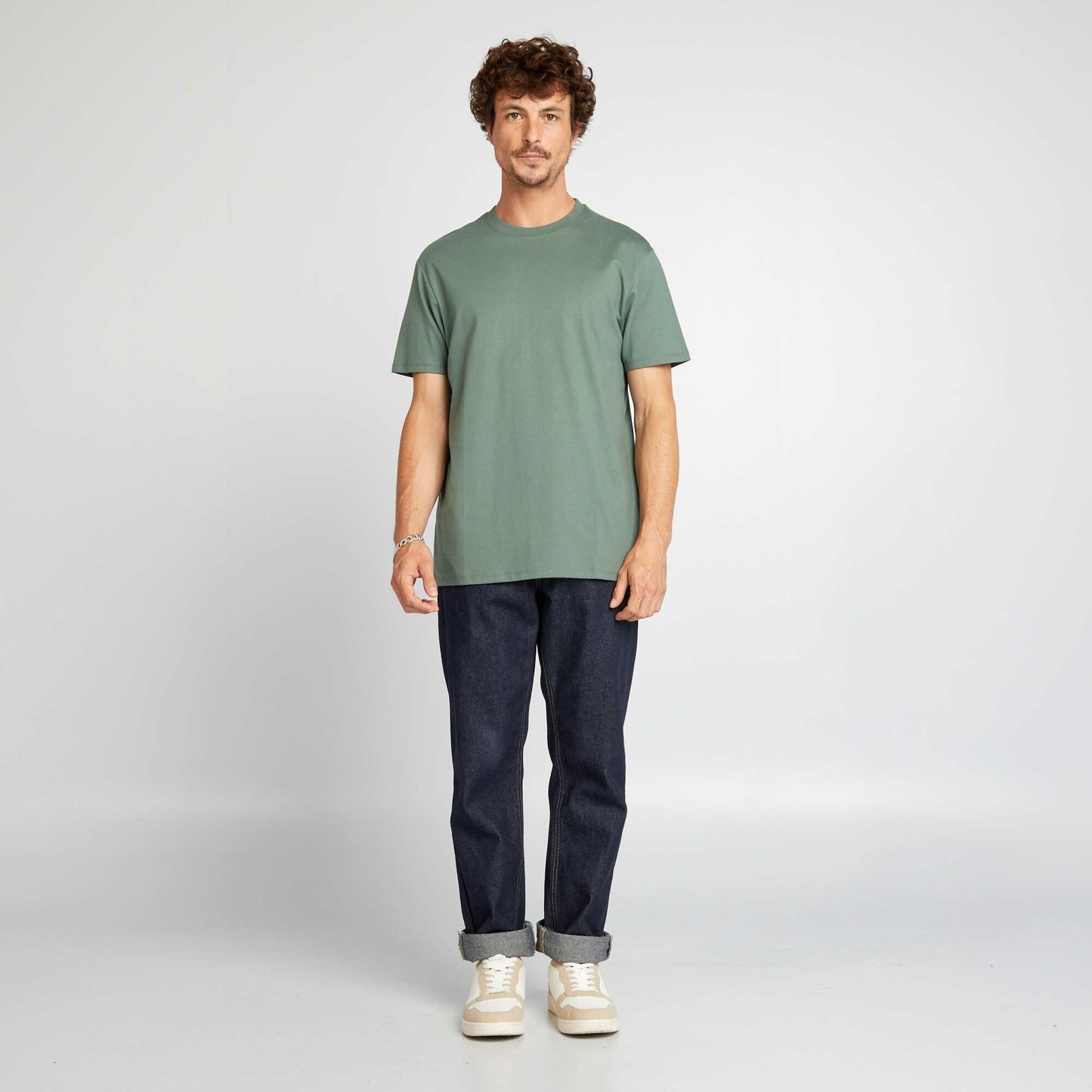 T-shirt   col rond en coton - Tough Cotton  Vert