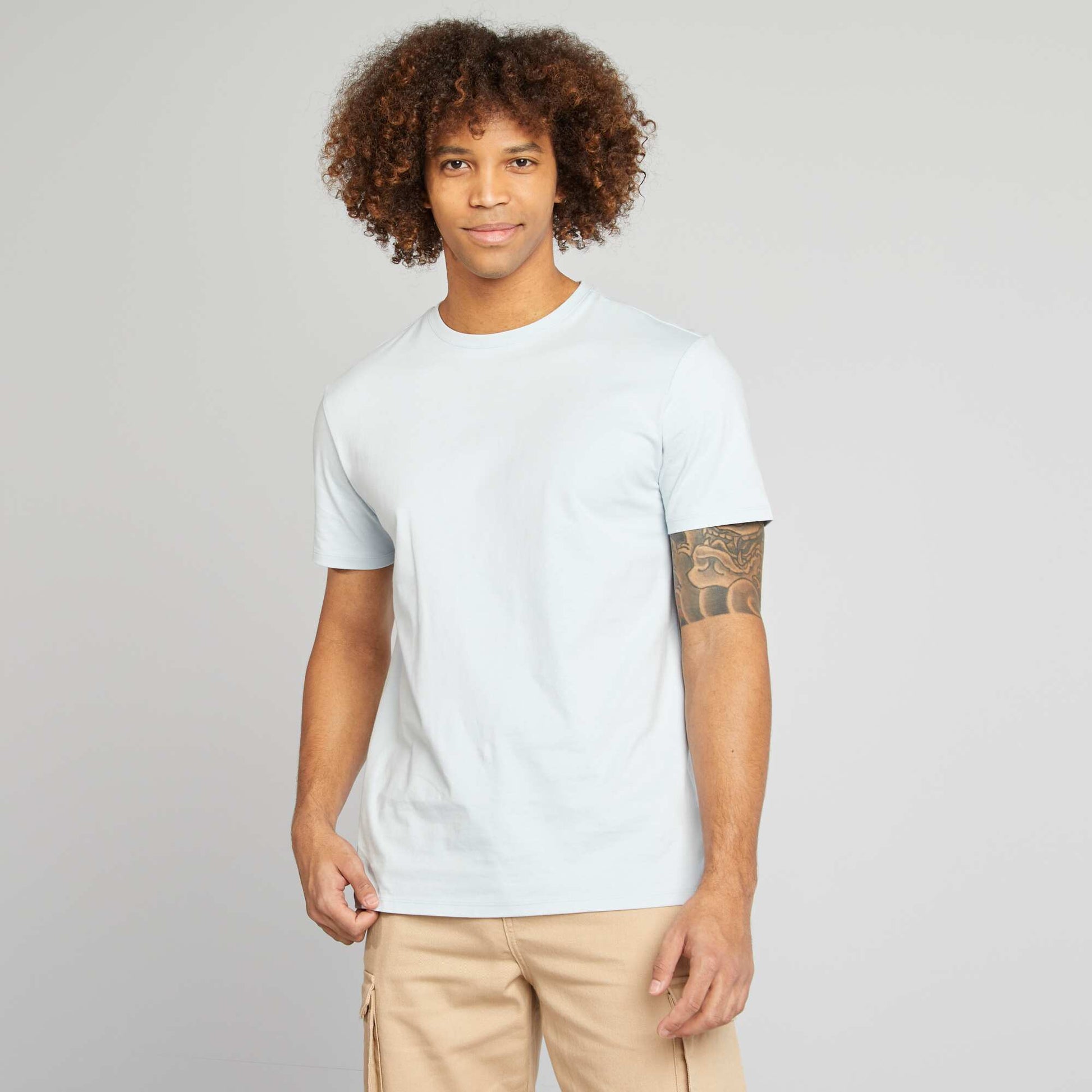 T-shirt à col rond en coton - Tough Cotton™ BLEU