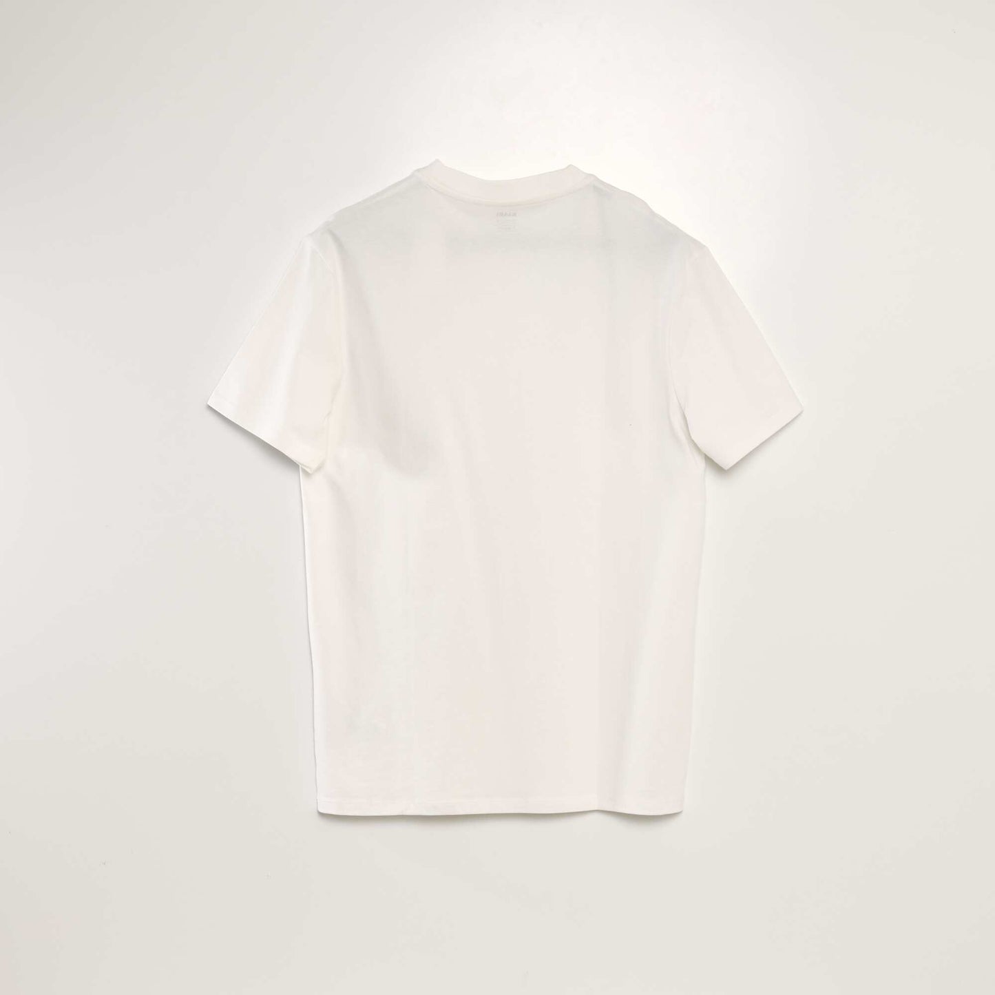 T-shirt   col rond en coton blanc