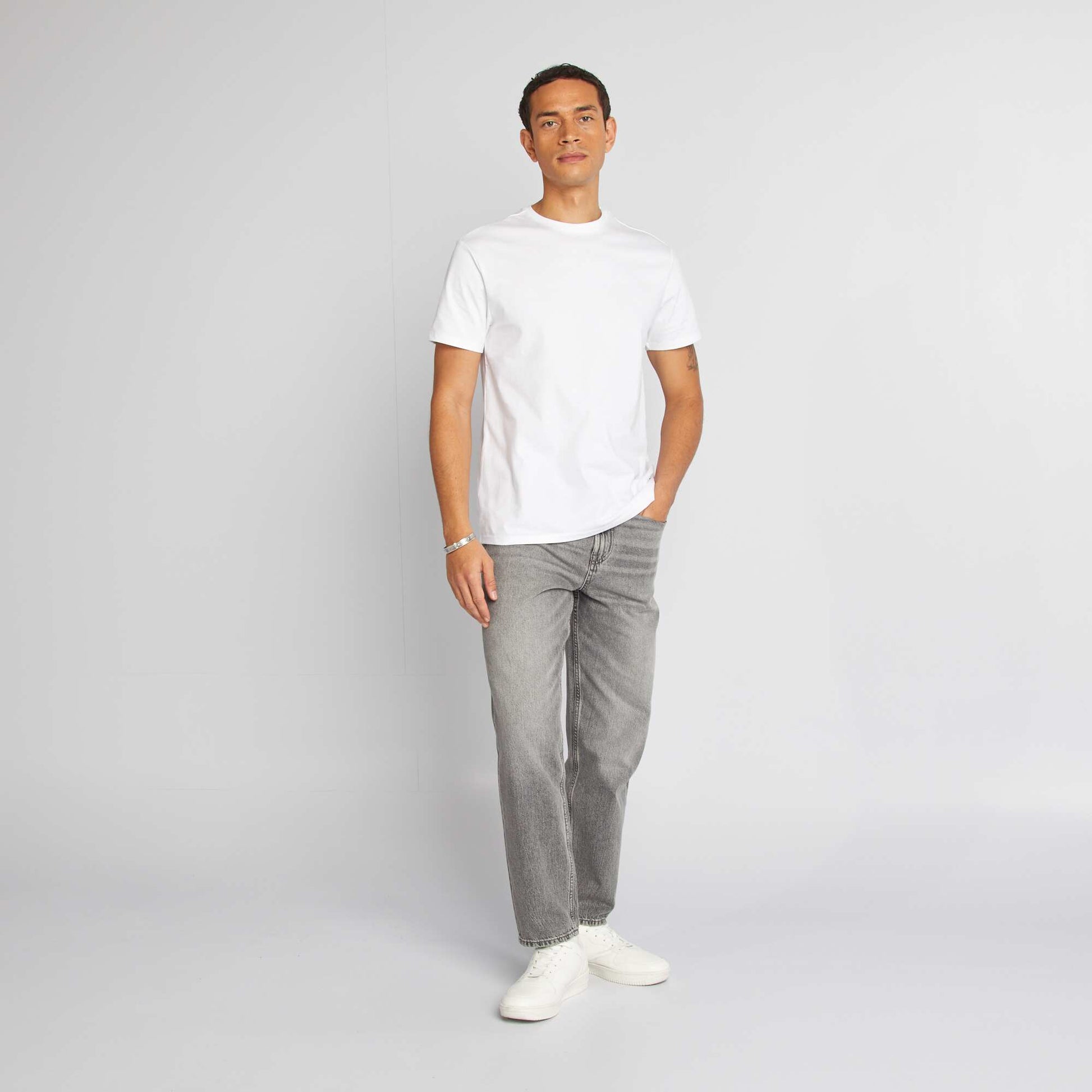 T-shirt à col rond en coton - Tough Cotton™ blanc