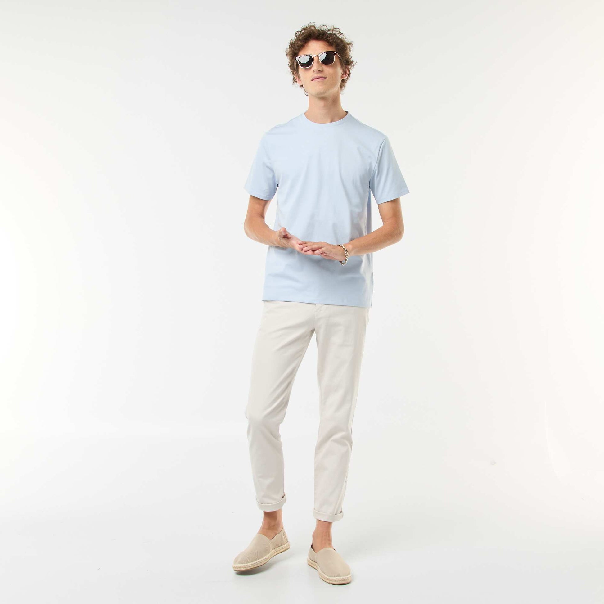 T-shirt à col rond en coton - Tough Cotton™ BLEU