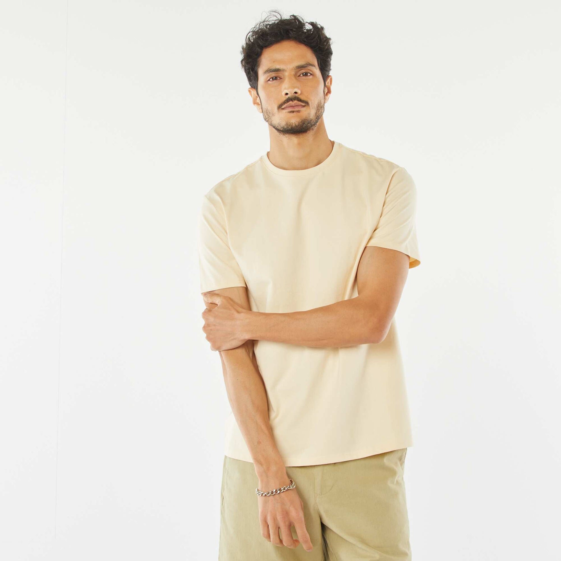 T-shirt à col rond en coton - Tough Cotton™ BEIGE