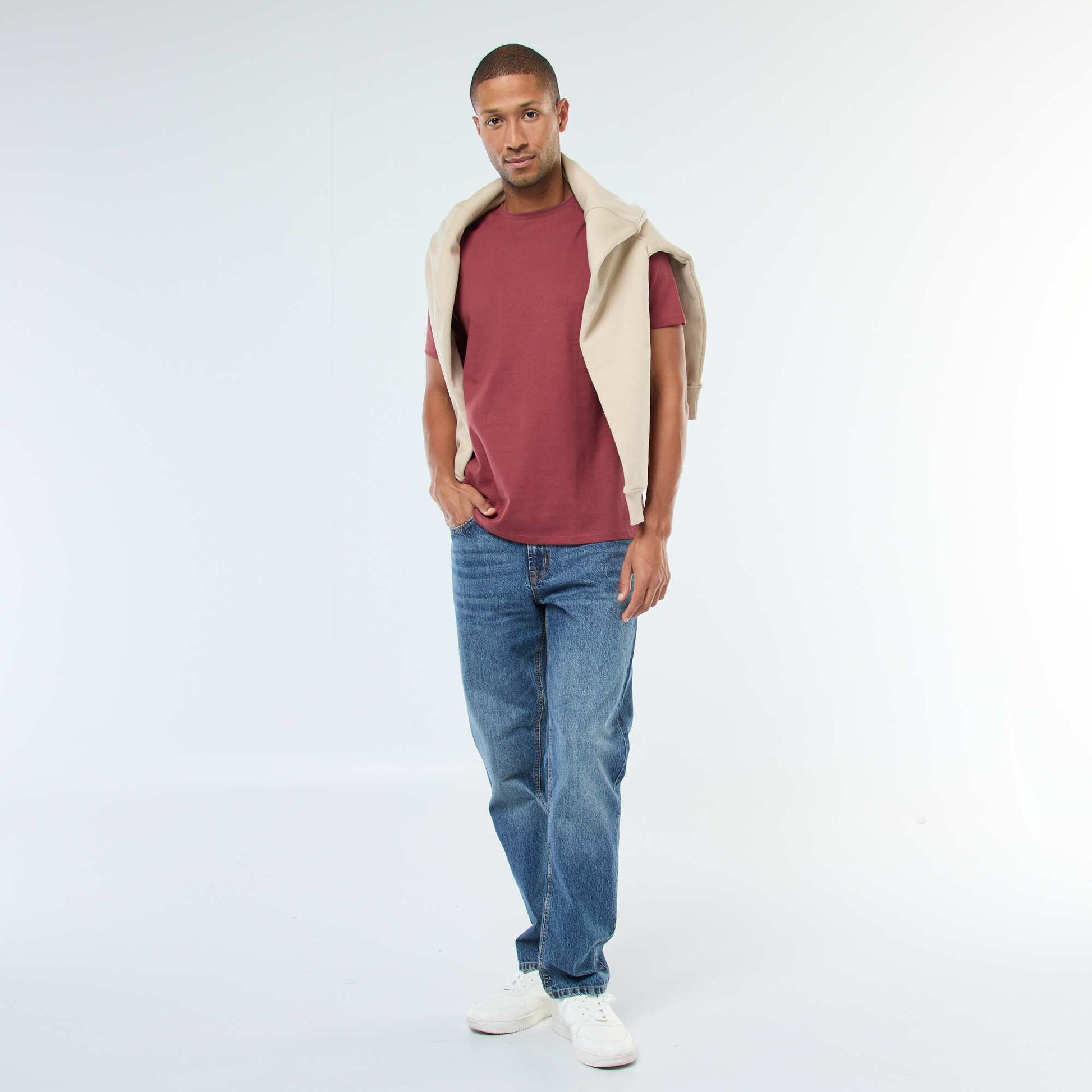 T-shirt à col rond en coton - Tough Cotton™ ROUGE