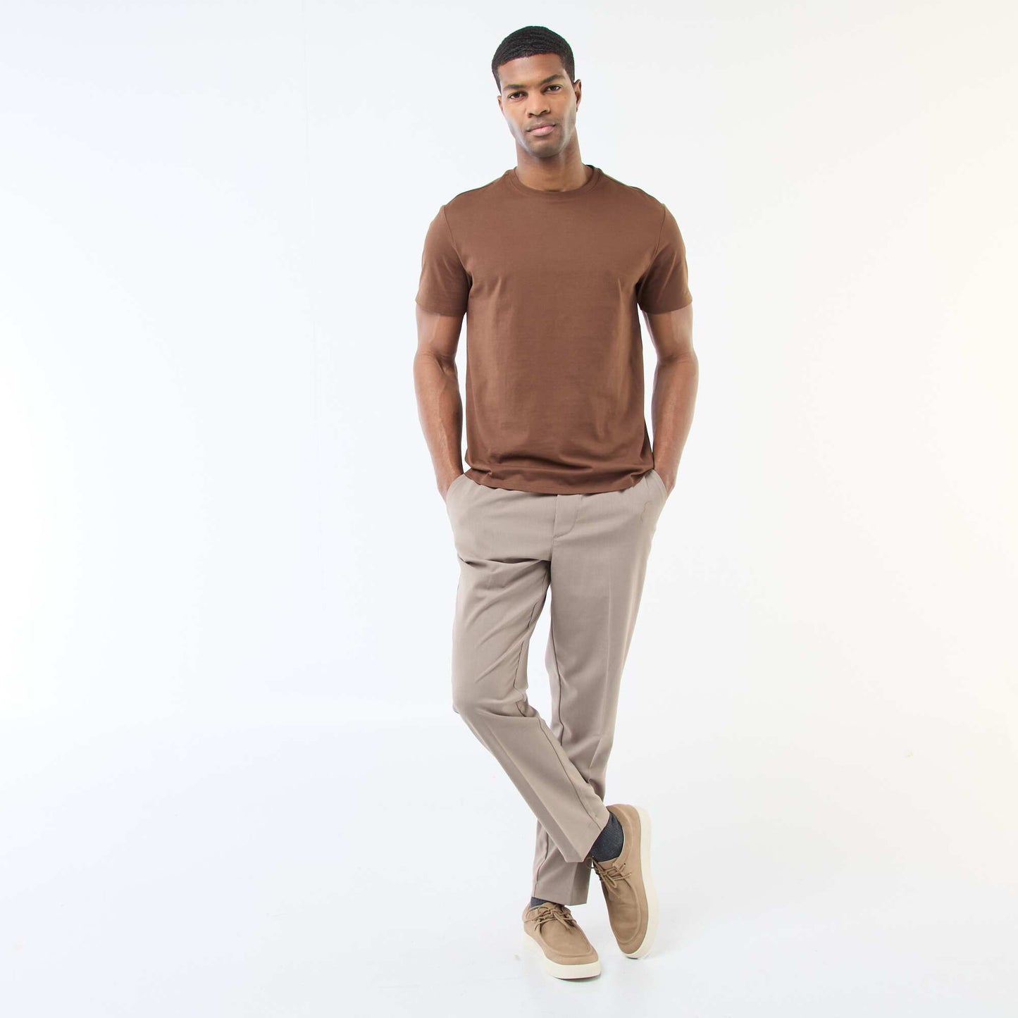 T-shirt à col rond en coton - Tough Cotton™ MARRON