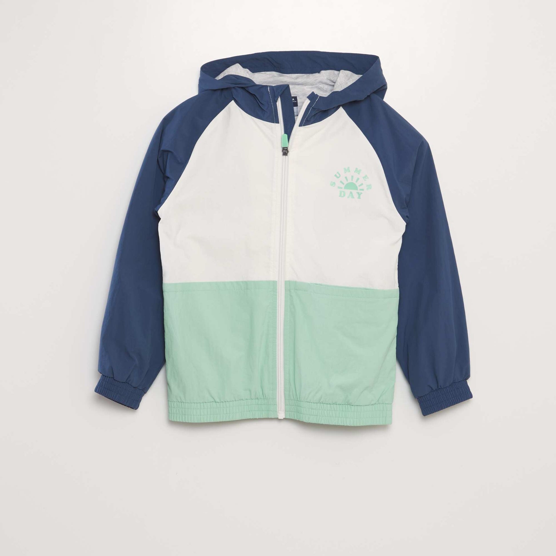 Blouson colorblock d perlant Vert