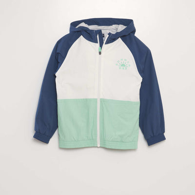 Blouson colorblock d perlant Vert