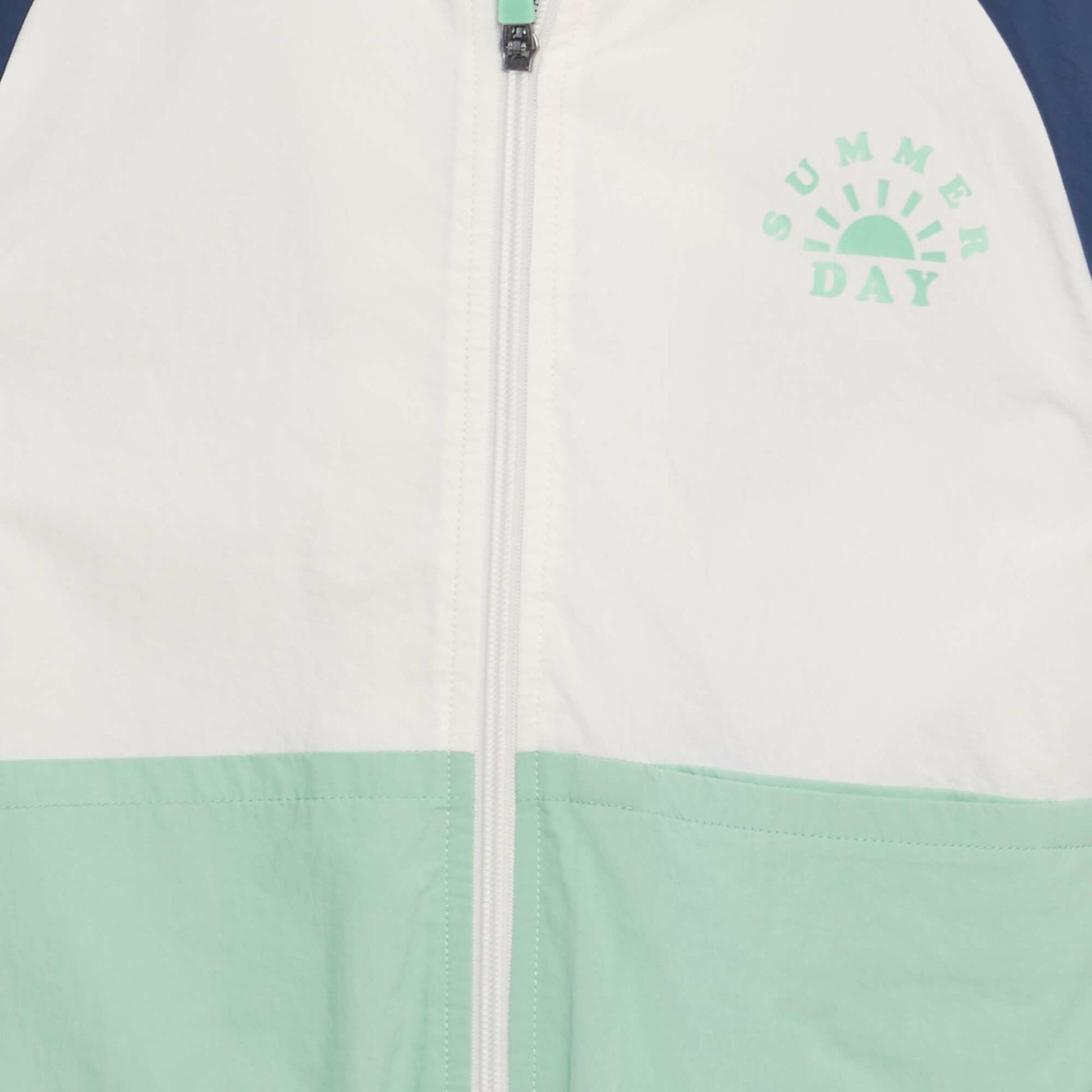 Blouson colorblock d perlant Vert
