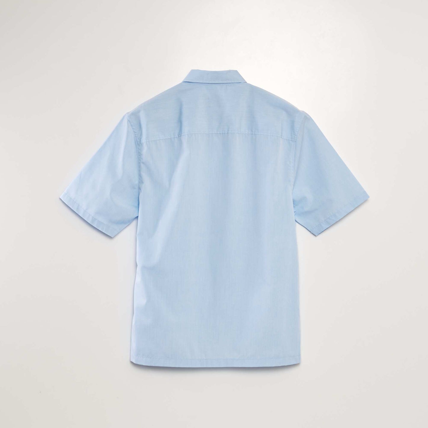 Chemise en popeline   manches courtes Bleu clair