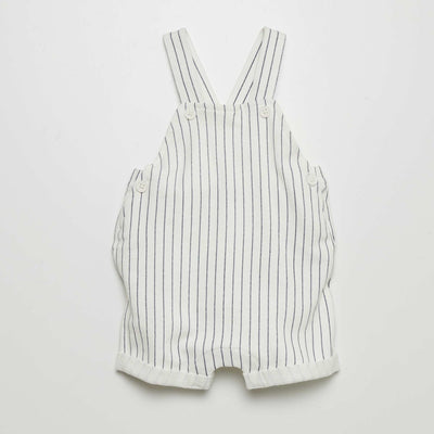 Salopette en french terry Blanc ray