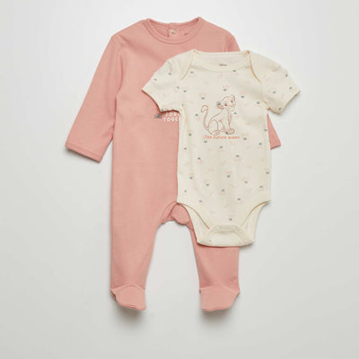 Pyjama + body 'Le Roi Lion' Rose