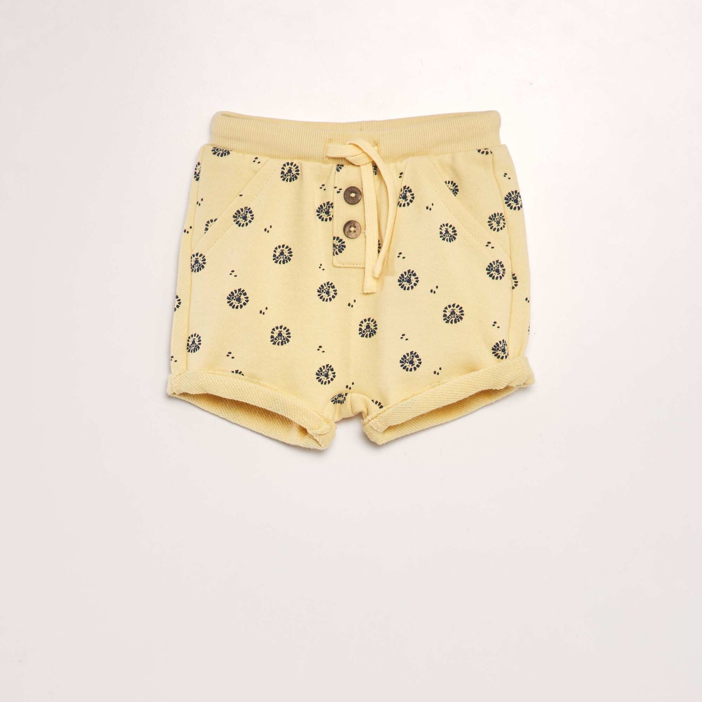 Short en molleton avec imprim  Jaune