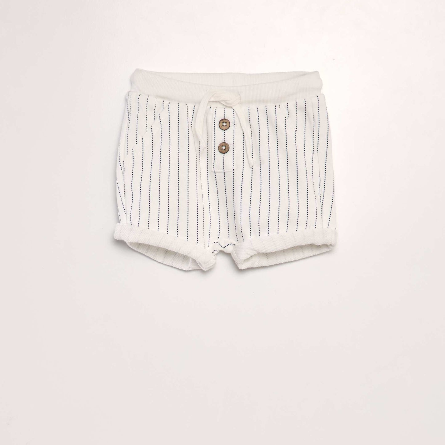 Short en molleton avec imprim  Blanc