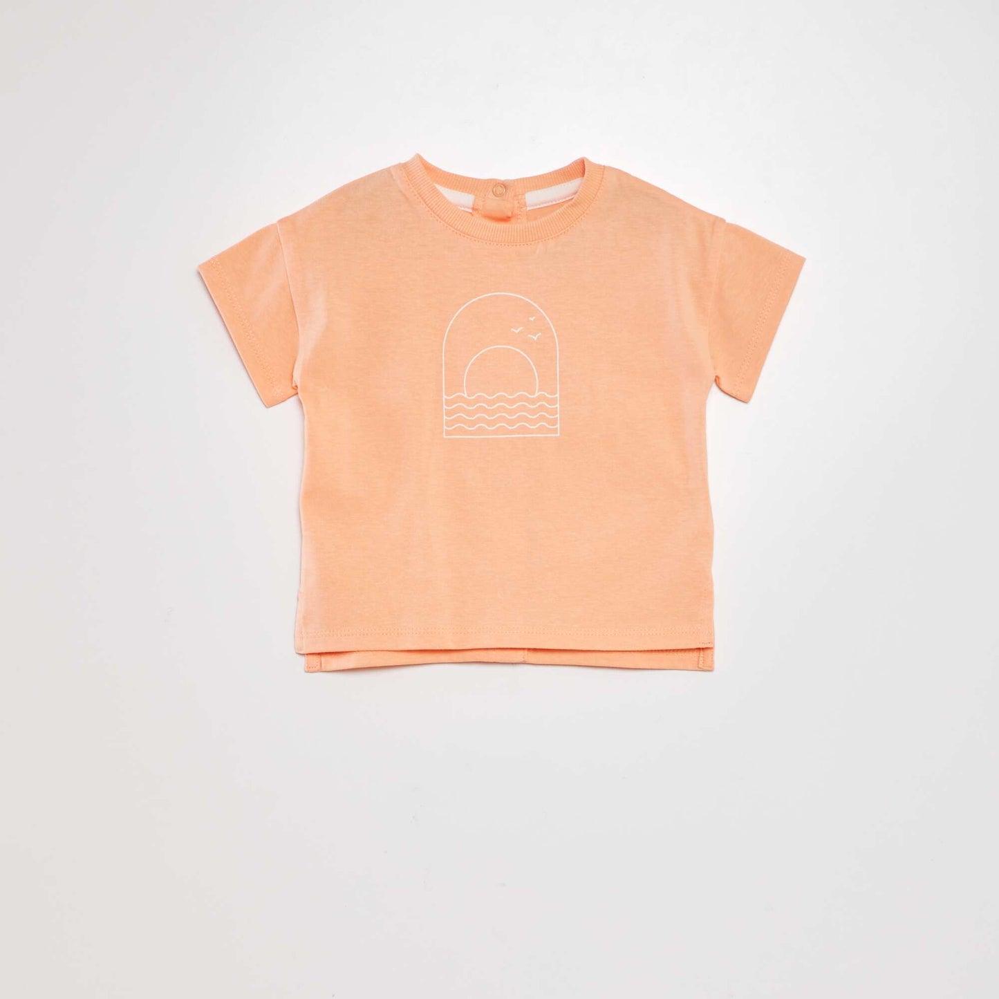 Tee-shirt imprim  plage Orange