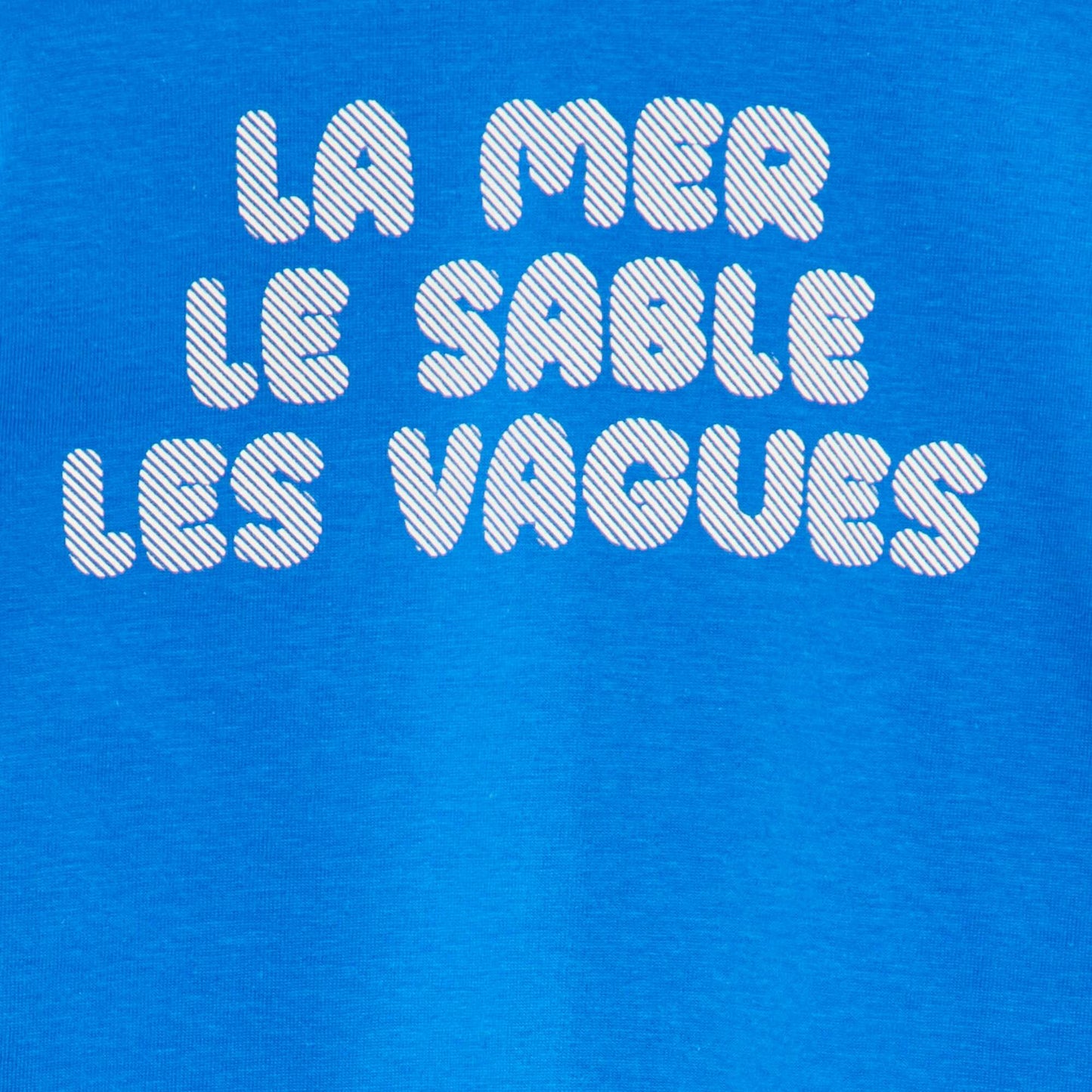 Tee-shirt imprim  plage Bleu