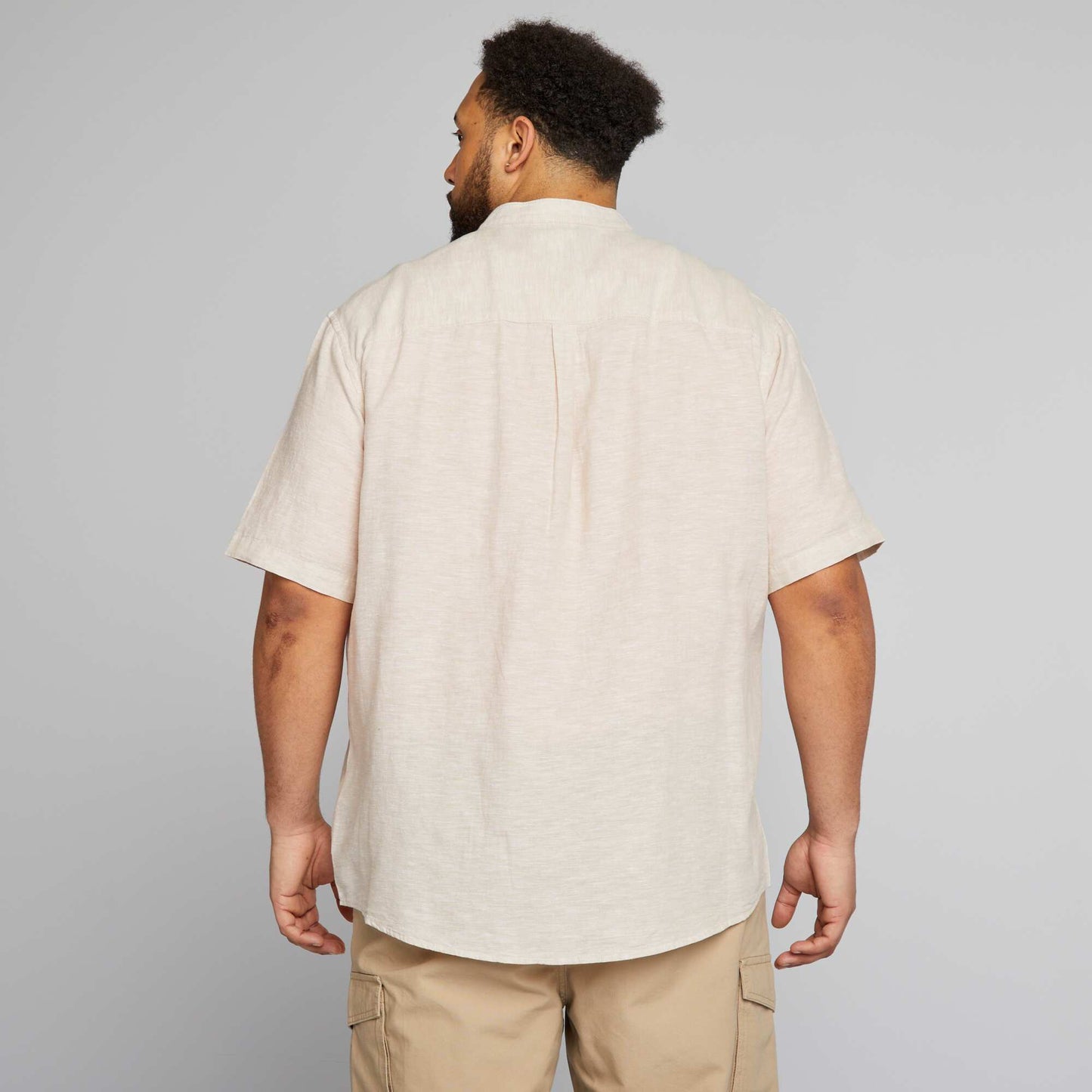 Chemise col mao Beige