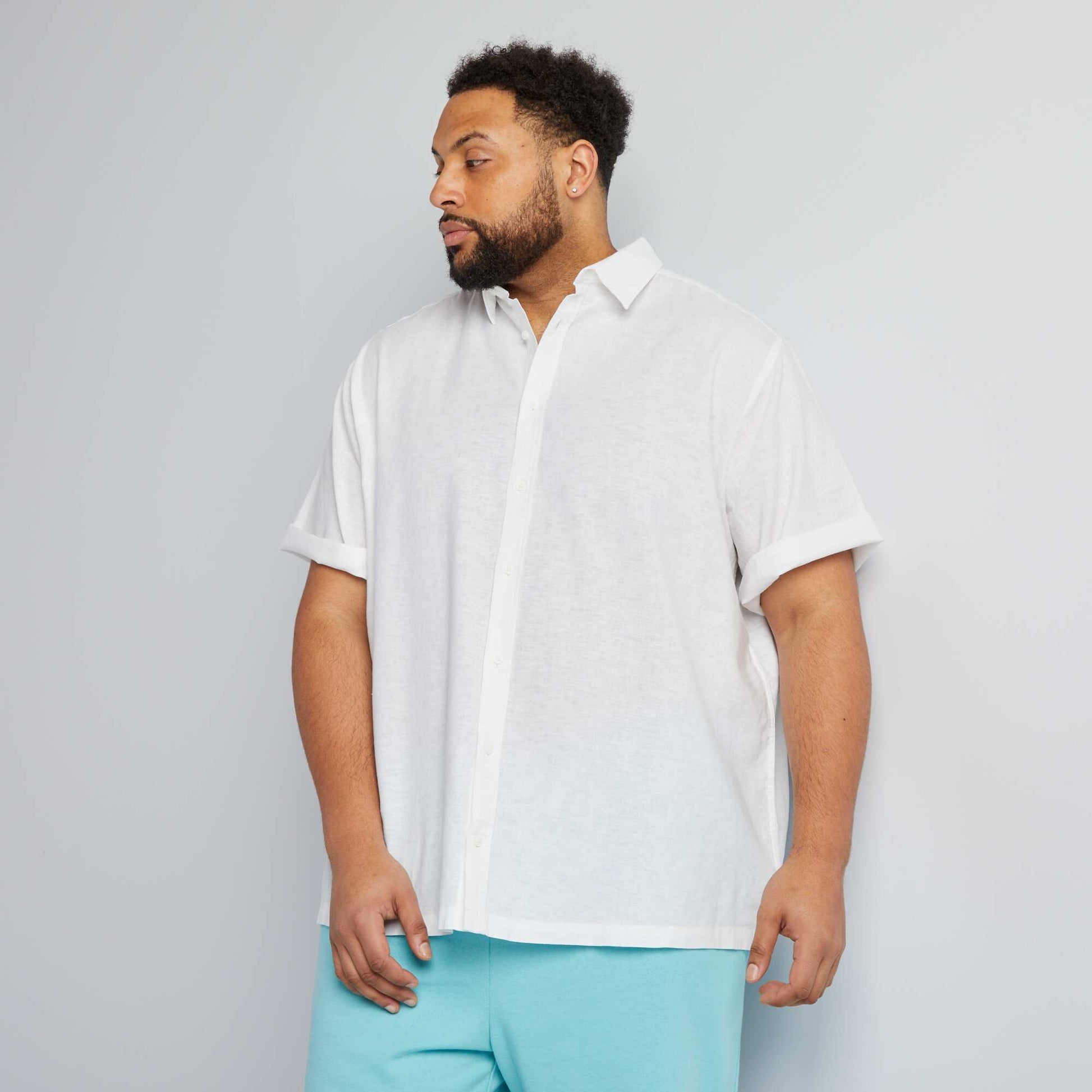 Chemise manches courtes blanc