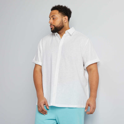 Chemise manches courtes blanc