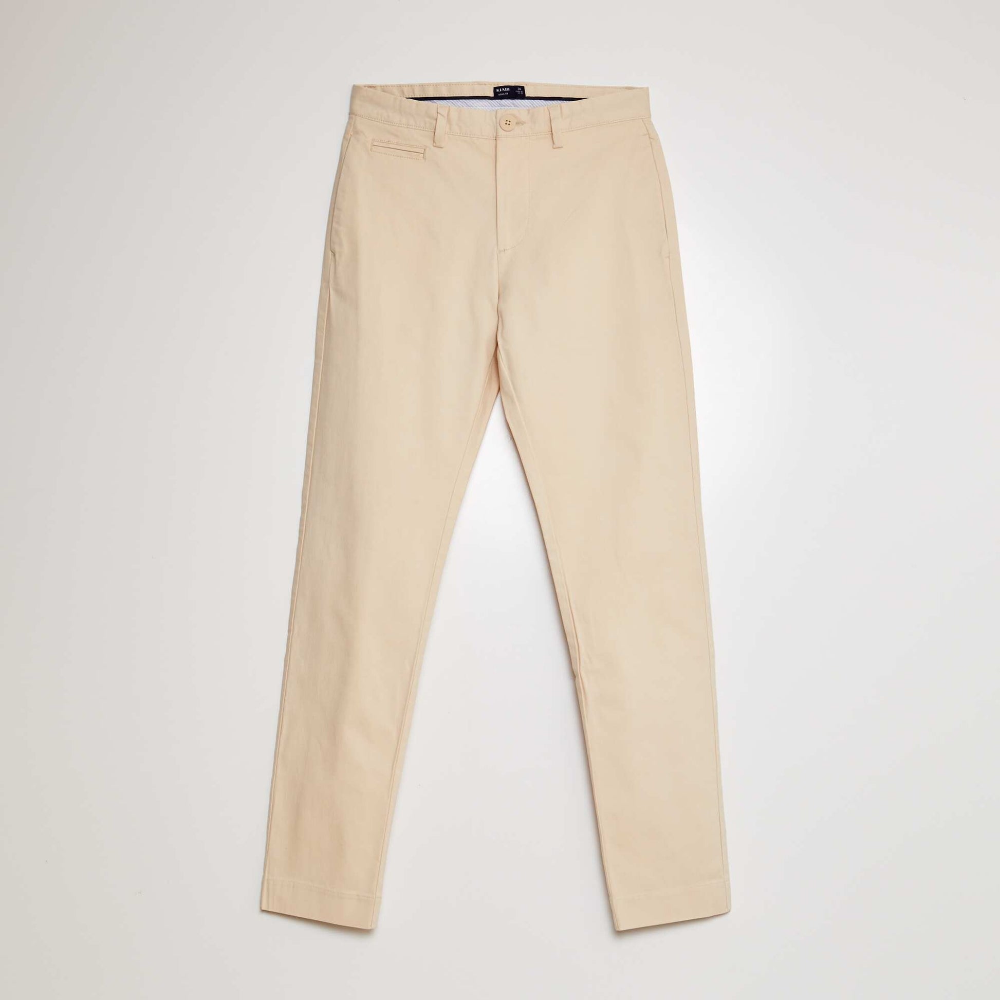 Pantalon slim en tencel Beige