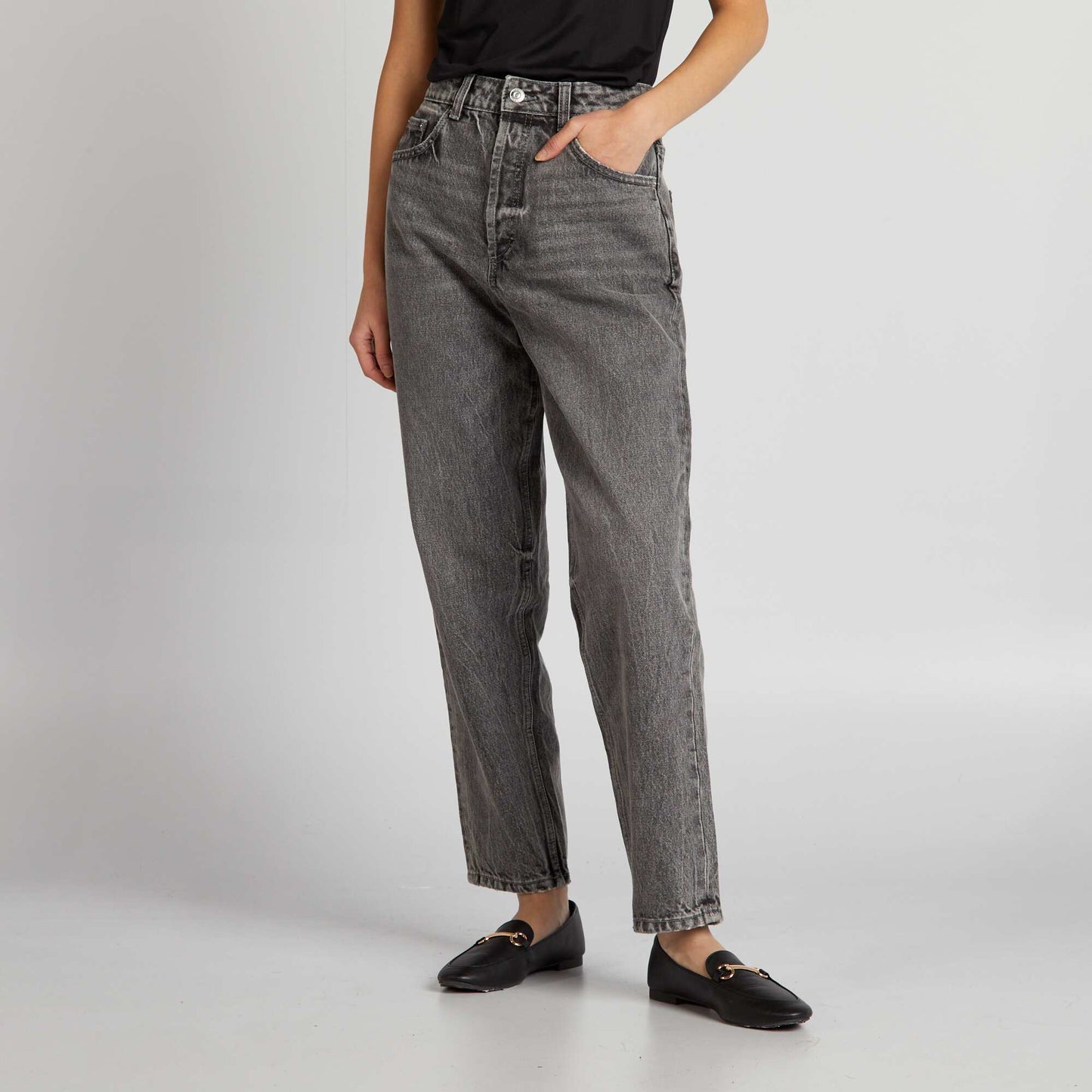 Jean straight Gris clair