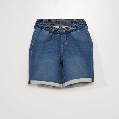 Bermuda en jean à taille élastiquée - So Easy BLEU