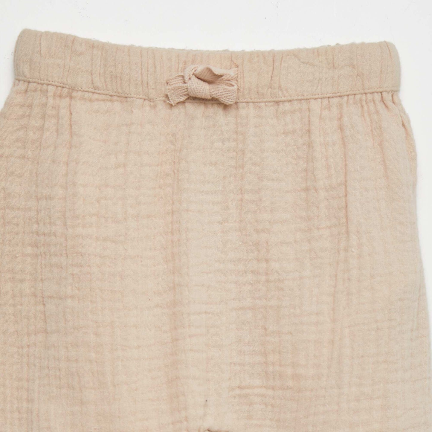 Pantalon sarouel en gaze de coton Beige