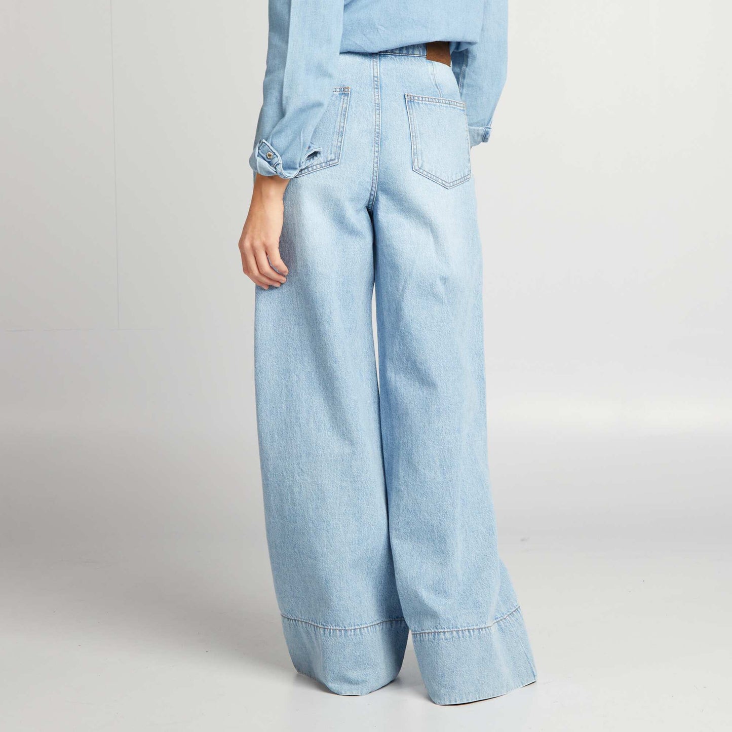 Pantalon en jean wide-leg / large Bleu