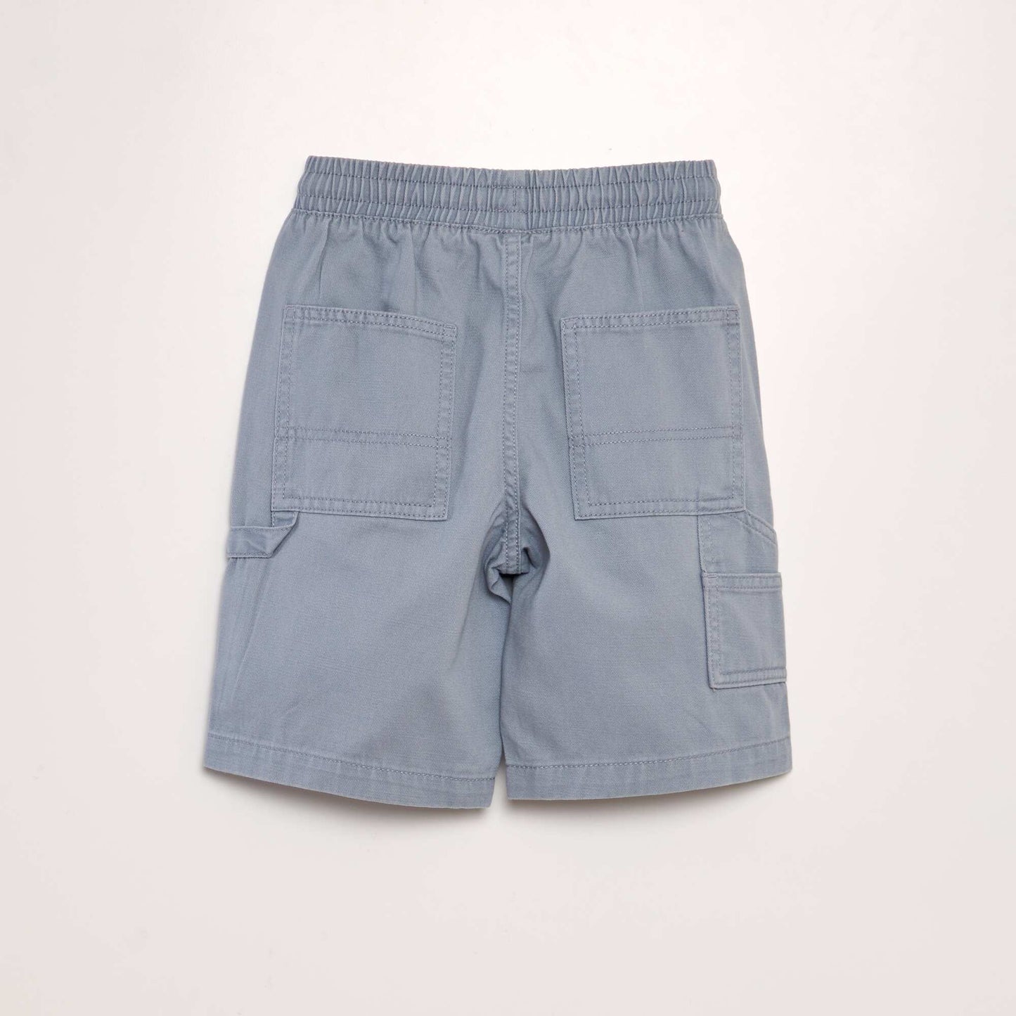 Short élastiqué façon denim Bleu gris