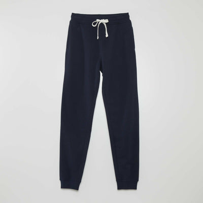 Pantalon jogging en molleton Bleu marine