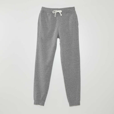 Pantalon jogging en molleton GRIS FONCé