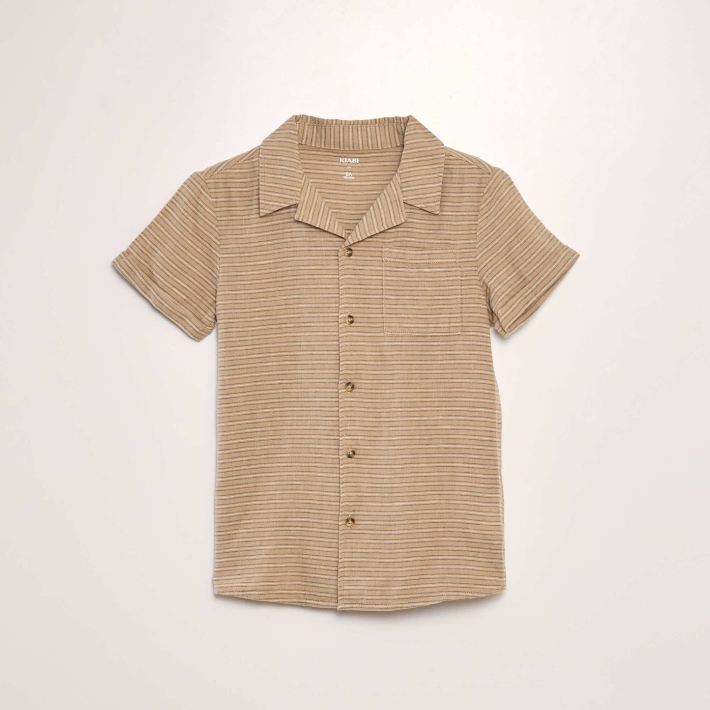 Chemise manches courtes Beige