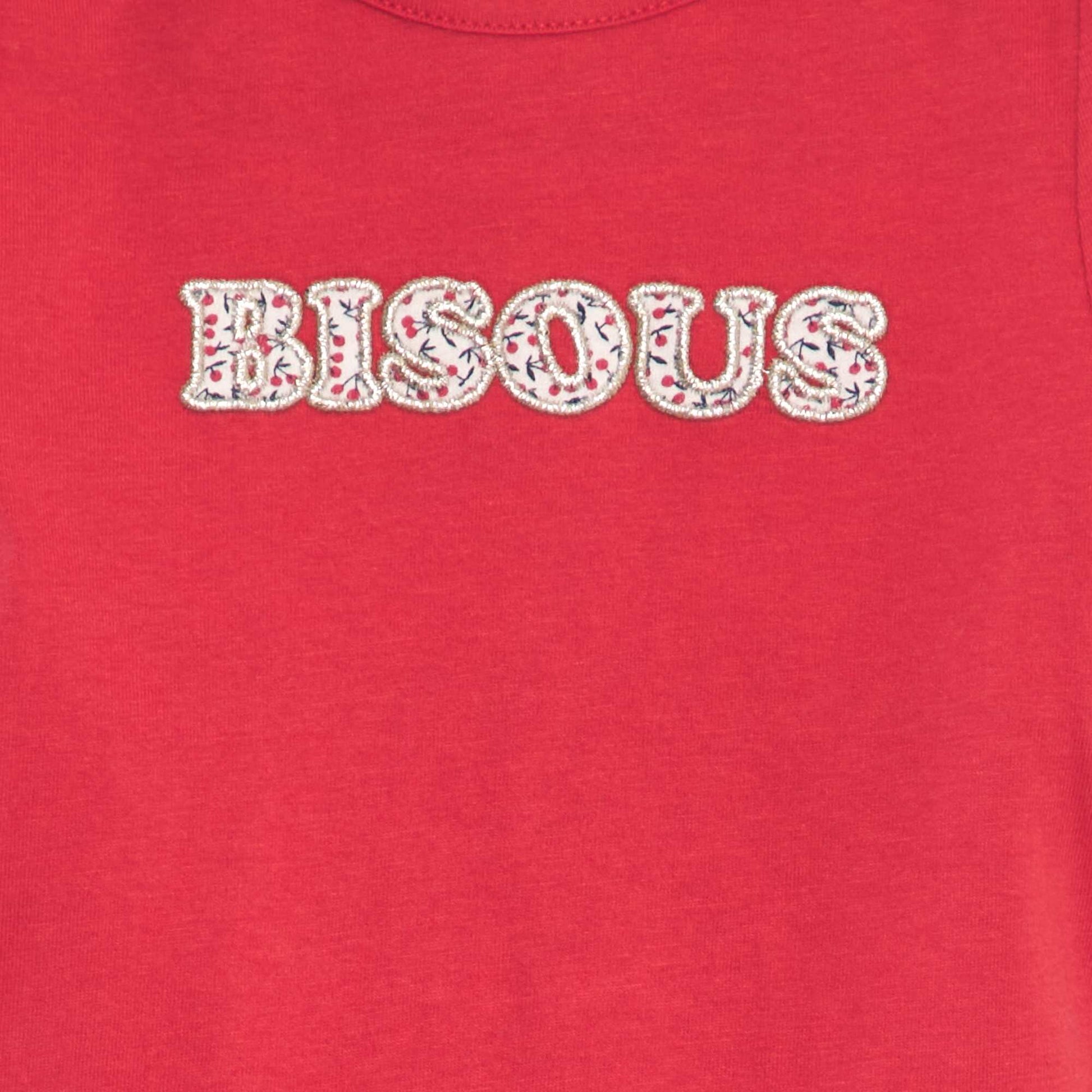 Tee-shirt manches courtes imprim Rouge bisous