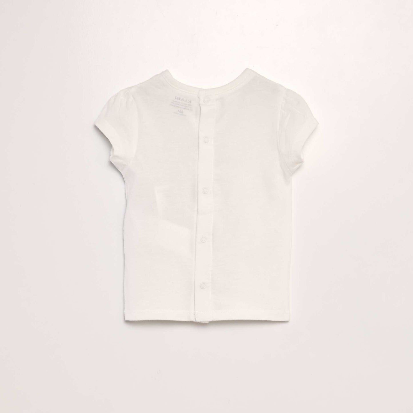 Tee-shirt manches courtes imprim  Blanc c ur